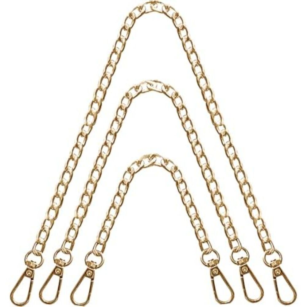 Gold Purse Chain Strap Bag 3 Pack (16",36",48") Chains for Handbags